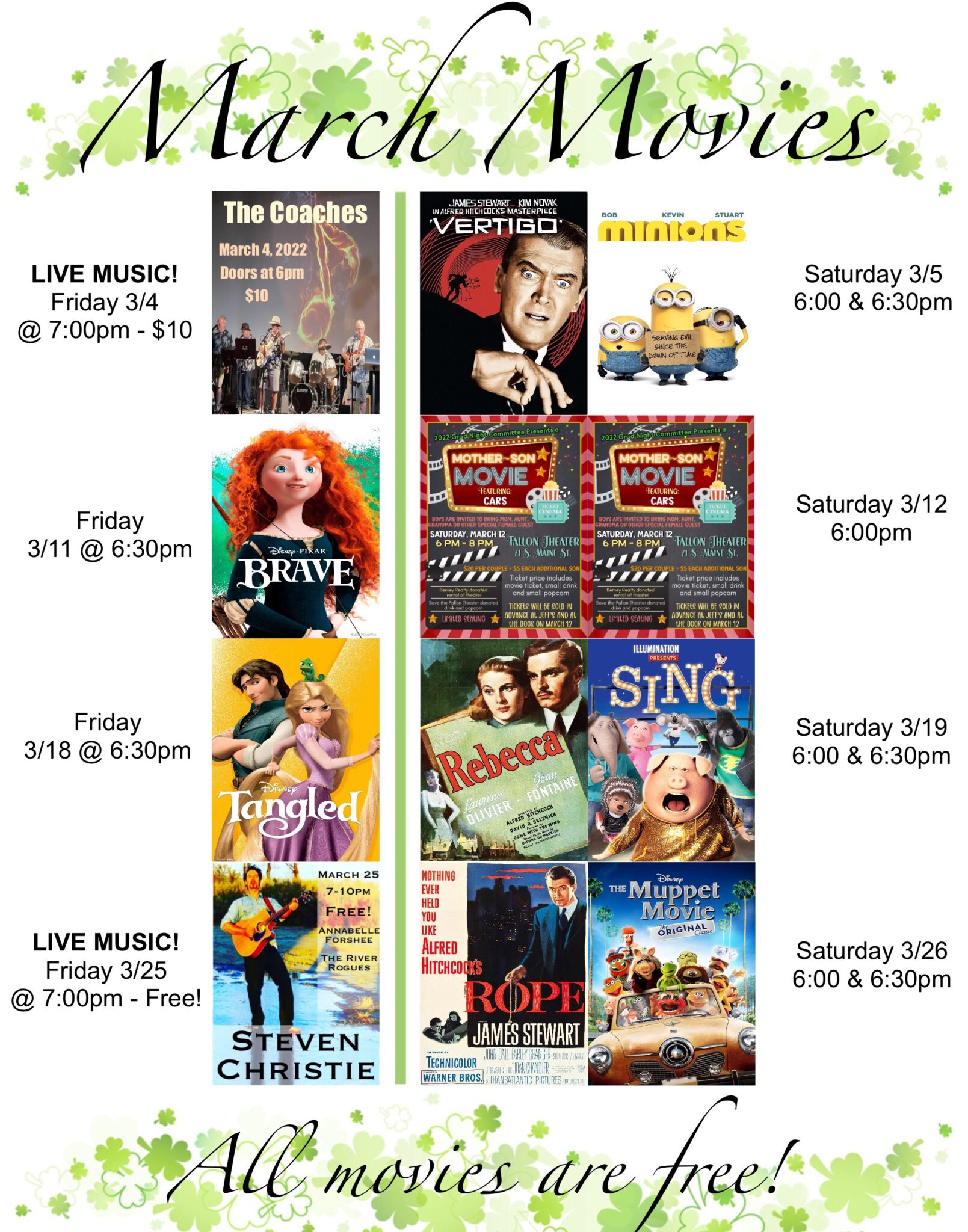 March Schedule! โ The Fallon Theatre March Schedule! โ The Fallon Theatre